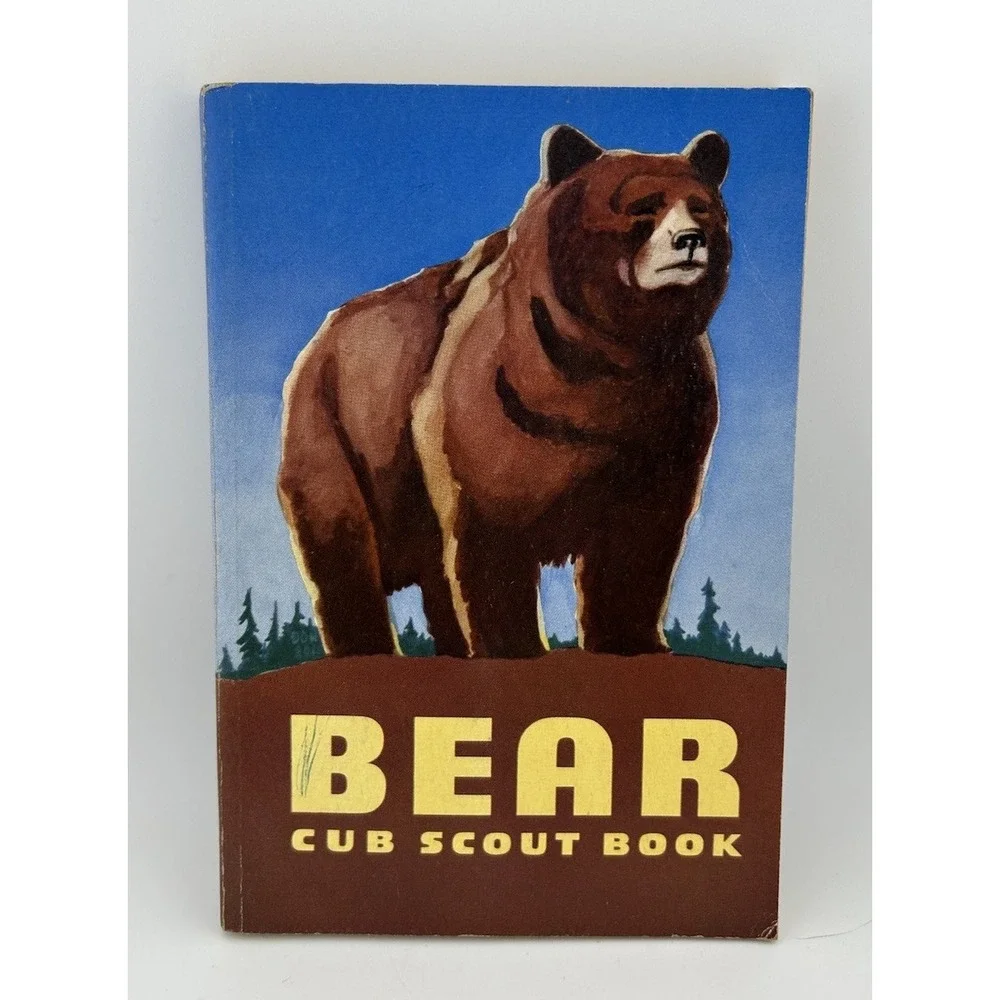 Vintage Bear Cub Scout Handbook, 1954, Soft‎ cover, BSA, America